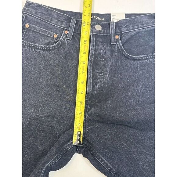 Aritzia Denim Forum Black Jeans Size 26 The Boyfriend High Rise Loose New - Picture 10 of 16